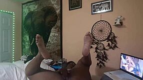 Naejae Rubs Her Wet Twat While Watching Lesbian Porn