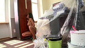 Want to see teen 18+ giving blowjob and handjob in the office? This European babe uses the gloryhole for cumshot.