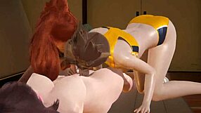 I’m obsessed with Futa Overwatch Tracer, Brigitte, and Dva in 3D!