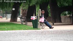 whoa! busty teen gangbanged by two guys on the street