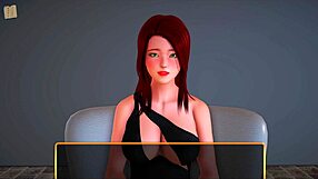 Amateur redhead's erotic story in family PC gameplay