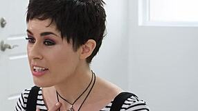 Olive glass from doegirls shares her interview while undressing in lingerie