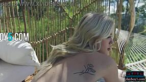 Curvy Blonde Teen Jazlyn Ray Shows Big Natural Tits for Playboy