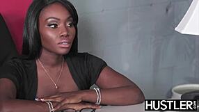 Ebony Oso Lovely's Pussy Slammed Hard by Hung Employee