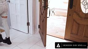 modern-day sins - blonde dares trans ex with huge tits to raw anal