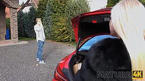 Mature4k Blonde Milf In Stockings Gets Fucked In Kitchen With Fake Tits