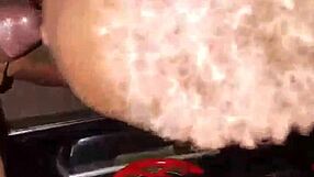 milf sucks dick outside in the open air