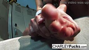 Charley chase masturbates with foot fetish