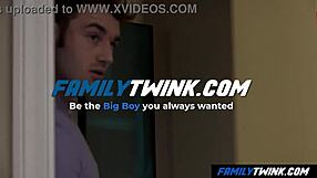 Gay stepdad and son ALLURE the delivery guy!