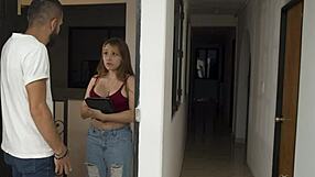 Beautiful girl licks ass and balls, worships cock in cowgirl humiliation