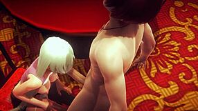 seven deadly sins elizabeth gets creampie in hentai bdsm scene.