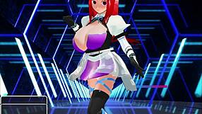 Girl B Hero Battles Monster Lord In Anime Scenes