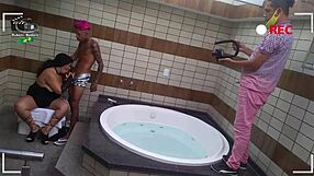 Experienced cougar fucks tattooed young guy with big black cock