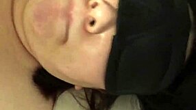 japanese couple in missionary creampie with big cock and simultaneous orgasm