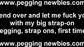 Straight boy’s ass fucking with femdom and strapon action