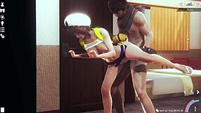 Oh my, watch this anime couple banging hard from the back in 3D!
