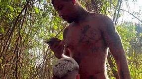 Big black hetero fucks young guy's ass and mouth