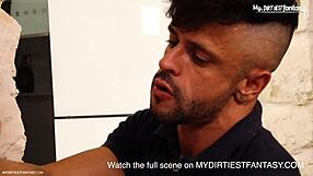 Hey, check how my muscle man master rewards me with a good spanking!