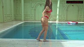 Mia ferrari super hot teen 18+ in red lingerie