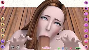 Huge tits and a monster cock in a hentai game