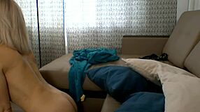 Hot stepmom Amanda Blanshe in lingerie cheats with bent-over pounding