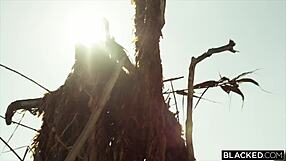 Tattooed Brunette Eva Angelina Debuts On Blacked