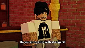 Cheating Roblox slut gets fucked behind club at night