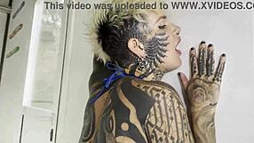 tattooed sexy princess joins training session with damilvvs