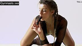 damn! marusya mechta bends and teases as the hottest gymnast in tight gear