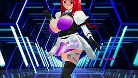 Girl B Hero Battles Monster Lord In Anime Scenes