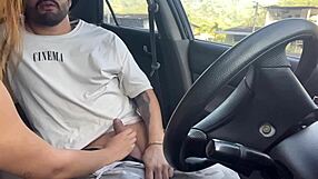 Fucking My Friend's Ass Hard In Public Car!