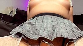 Watch this horny babe ride toys, finger her clit, and squirt everywhere in an epic show. Don't miss her big ass in action!