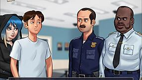 i'm playing summertime saga 68, watching the big tits in this anime hentai game