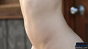 Latina model Salena Storm with petite 18+ body undresses in striptease.