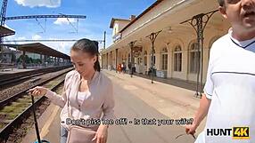 Husband Watches Wife Bent Over for Stranger's Cock