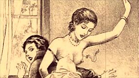 Vintage erotična ilustracija oživi klasični šarm s čutno umetnostjo.