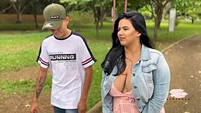 Outdoor park sex with former schoolmate Savannah Watson is so hot