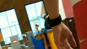 Check out that hot girl's tight shorts cameltoe in the market?