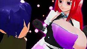 Girl B Hero Battles Monster Lord In Anime Scenes