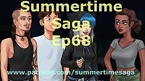 i'm playing summertime saga 68, watching the big tits in this anime hentai game