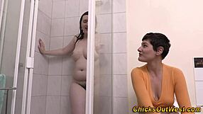 hairy lesbian gets her pussy fingered by eager partner.