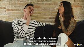 Friends share long-awaited romance with blowjob and pussy riding.