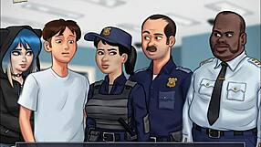 i'm playing summertime saga 68, watching the big tits in this anime hentai game