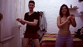 I Love Watching This Petite Babe Dance With Her Big Ass And Get A Monster Cock Gift.