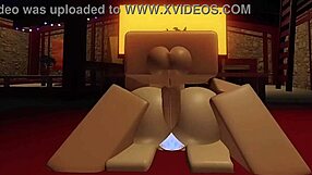 Iso titsinen Roblox tyttö ottaa useita creampieitä - Voi jumala!