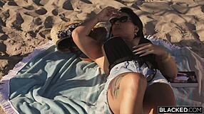 Tattooed Brunette Eva Angelina Debuts On Blacked