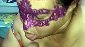 Slut worships huge ass while licking and humiliating old submissive