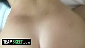 New blonde with puffy features in dirty setting