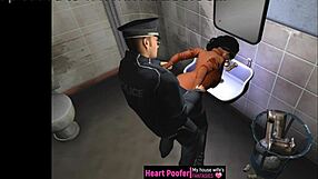 I approached the cartoon character for some fun