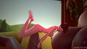 3dgspot - Tiny Trans Bangs Busty Trans in Wild 3D Cartoon. French Subtitles Add Extra Heat!